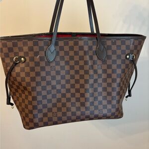 Checkered Brown Tote Bag